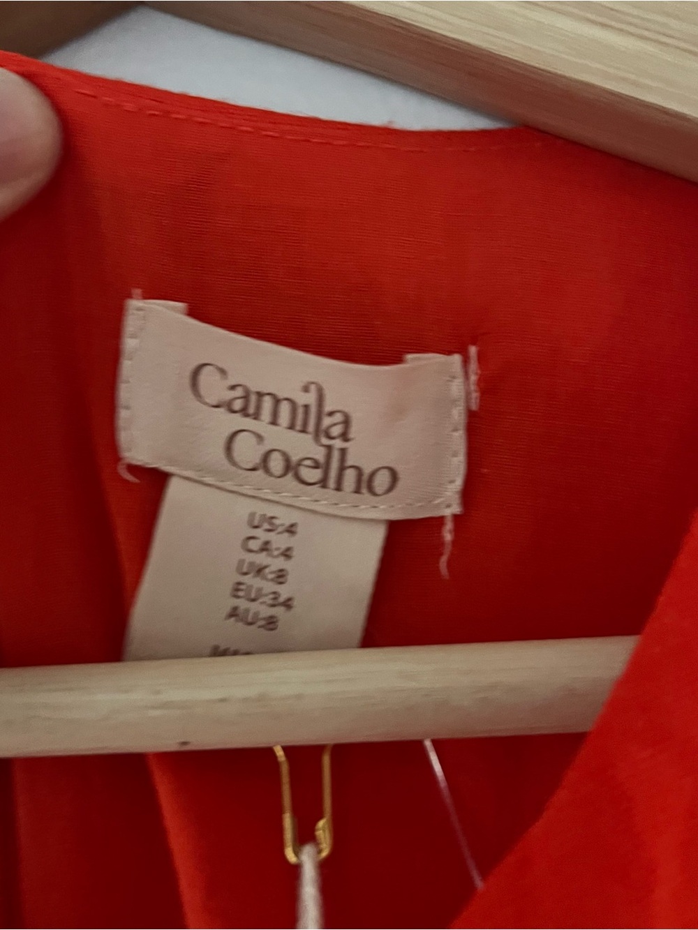 CAMILA COELHO | NWT Red Orange Linen Maxi Dress | 4 - Picture 4 of 4